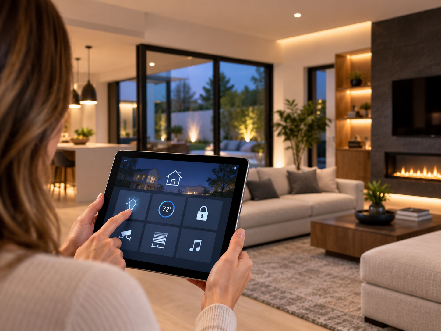 Smart home automation controls for lighting security and climate